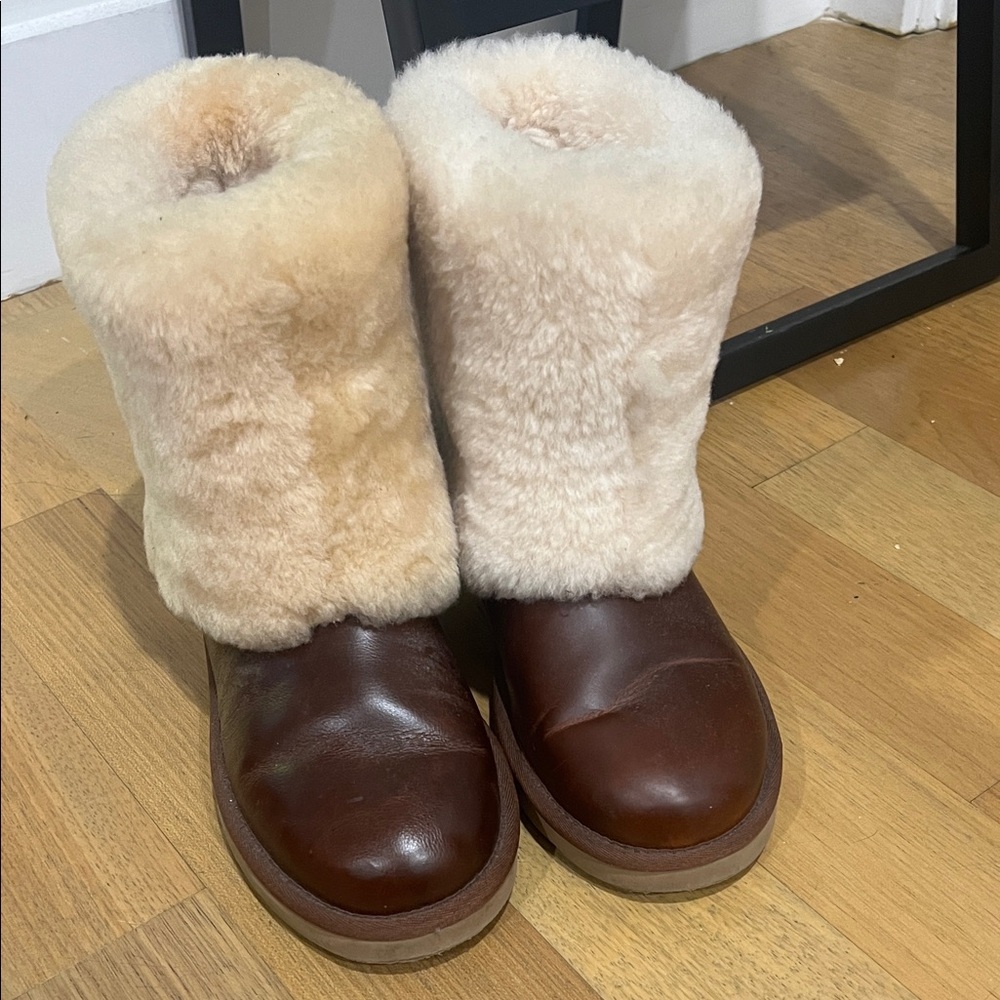 UGG Chestnut and Cream Shearling Boots